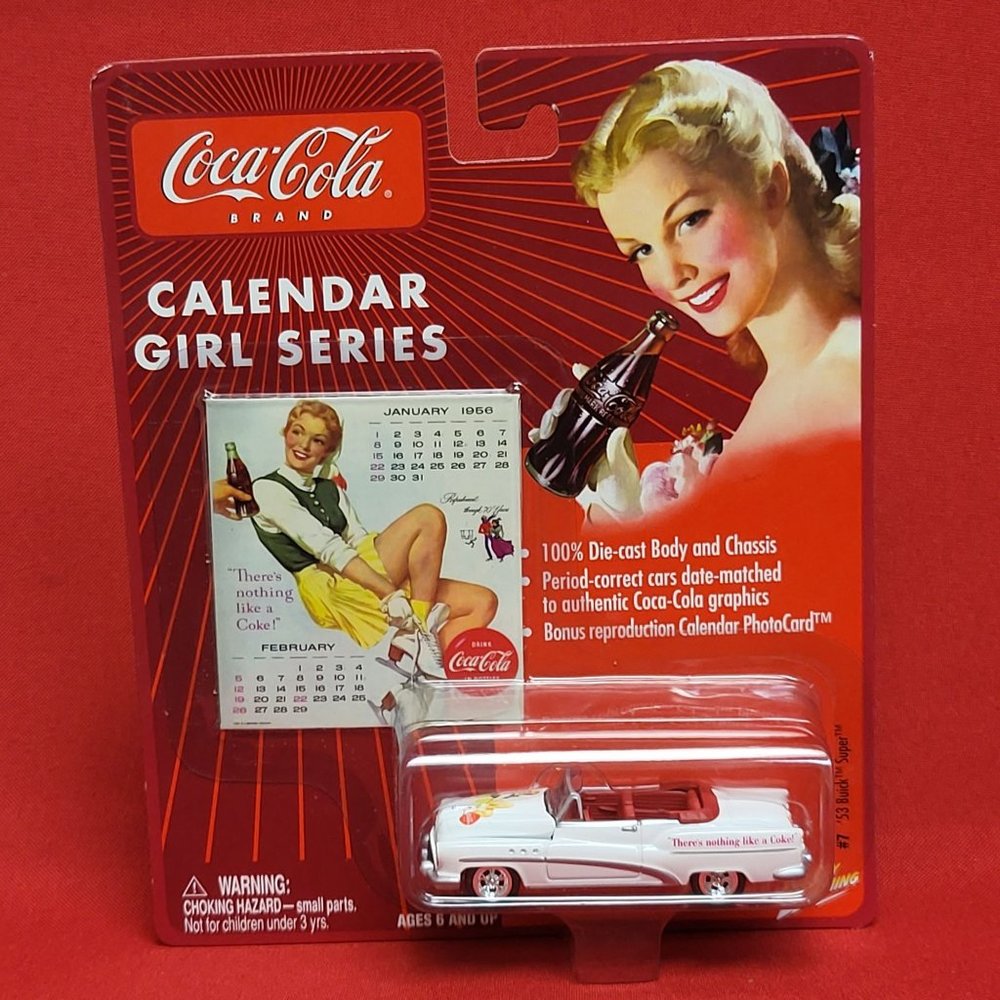 Coca Cola Johnny Lightning Calendar Girl Series Die Cast Buick Super